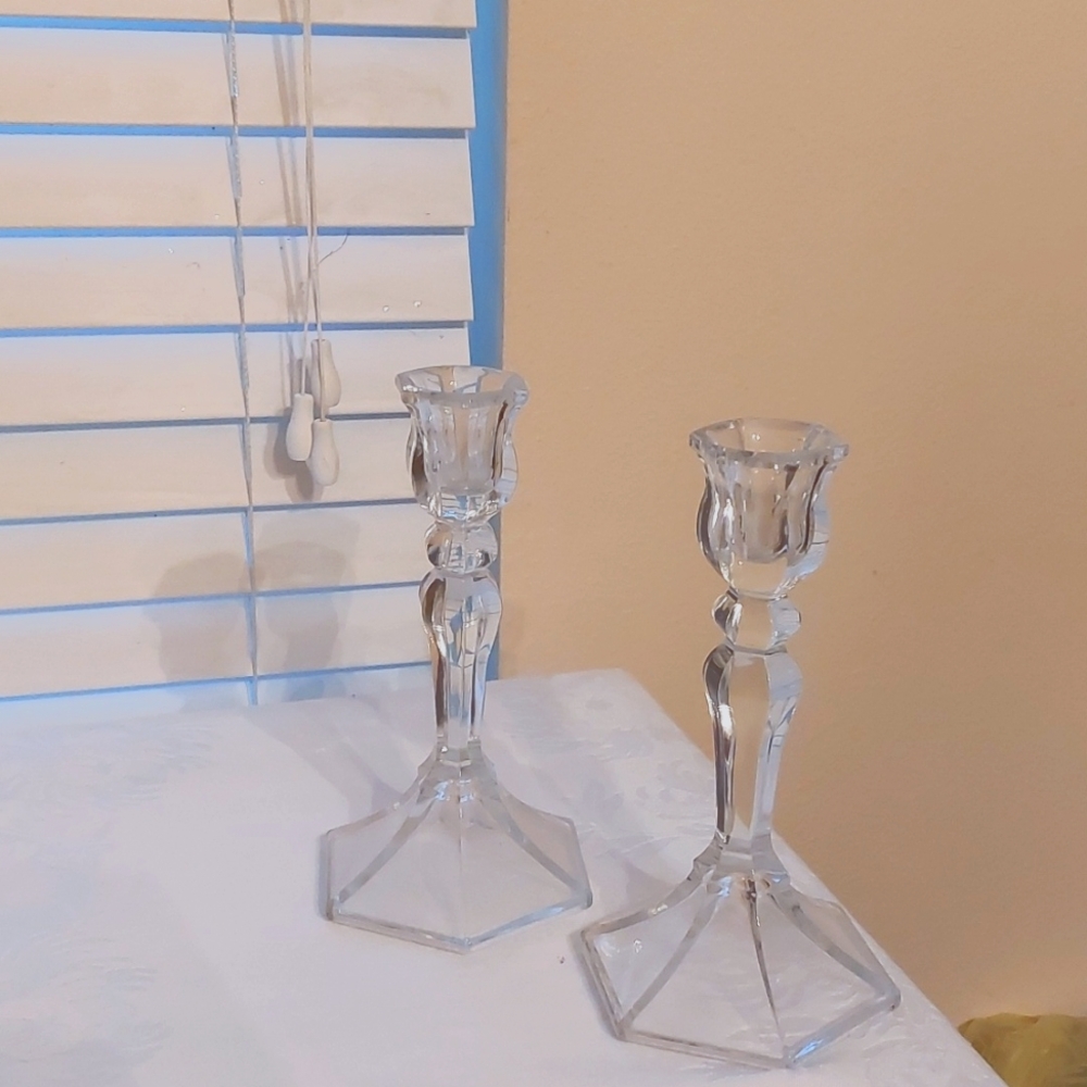 Crystal candle holders - Picture 2 of 3